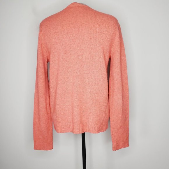 Balenciaga Knits Sweater Wool Cable Knit Fisherman Fall Winter Coral Pink 42 - Picture 6 of 14